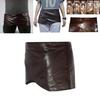 Dark Brown Game Role Playing Anime Character Imitation Mini Skirt Velcro Design