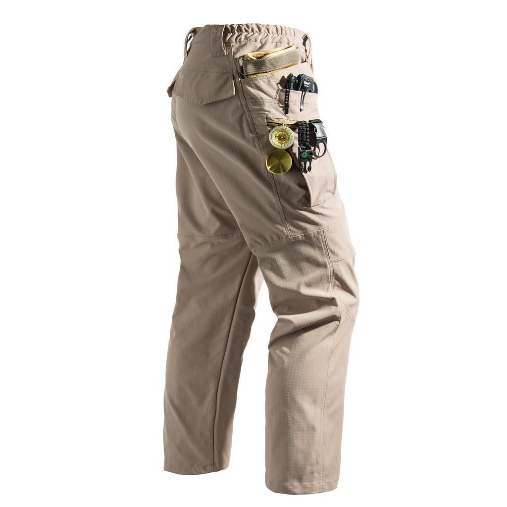 Men's  Work Pants Outdoor Work Fishing Camping Waterproof Wear-resistant Multi-Pocket Work Pants (Belt Not Included)