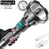 Led Mini Flashlight 3 Modes Usb Rechargeable Super Bright Home Outdoor Hand-held Camping Lamp Torch