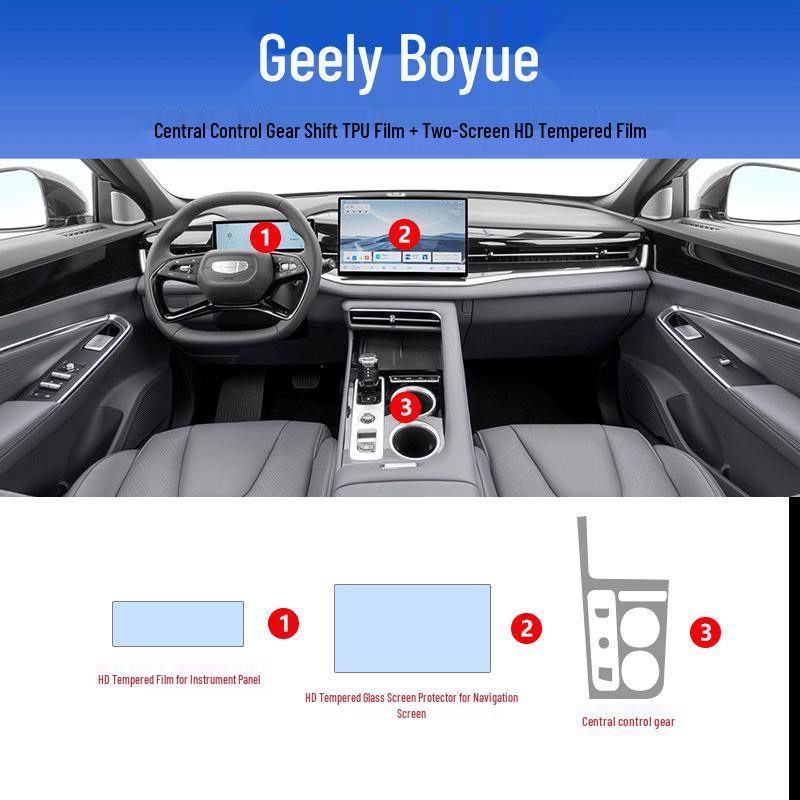 Interior Film, Console & Screen Protectors, Modification Accessories for 26 Geely Boyue Models
