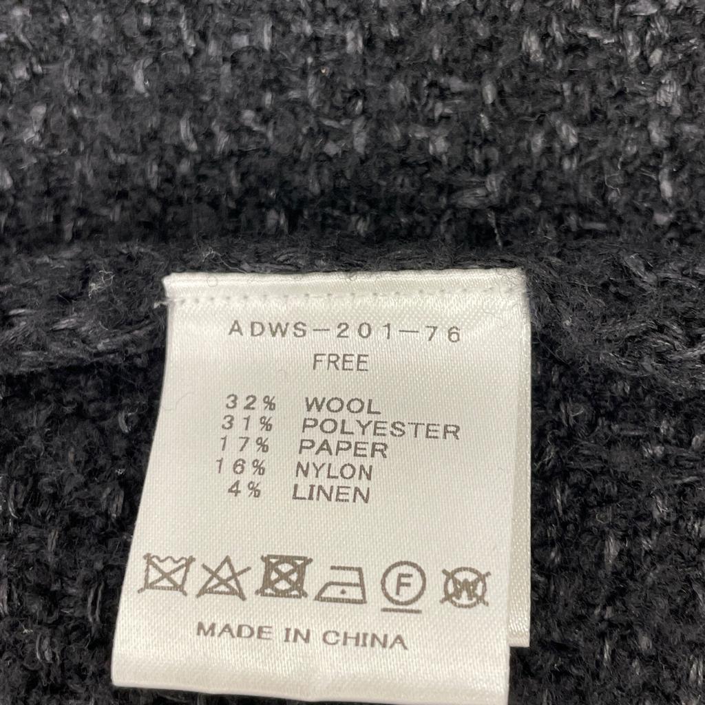 ADAWAS ADWS-201-76 Black knit tweet jacket Jacket F blackUsed