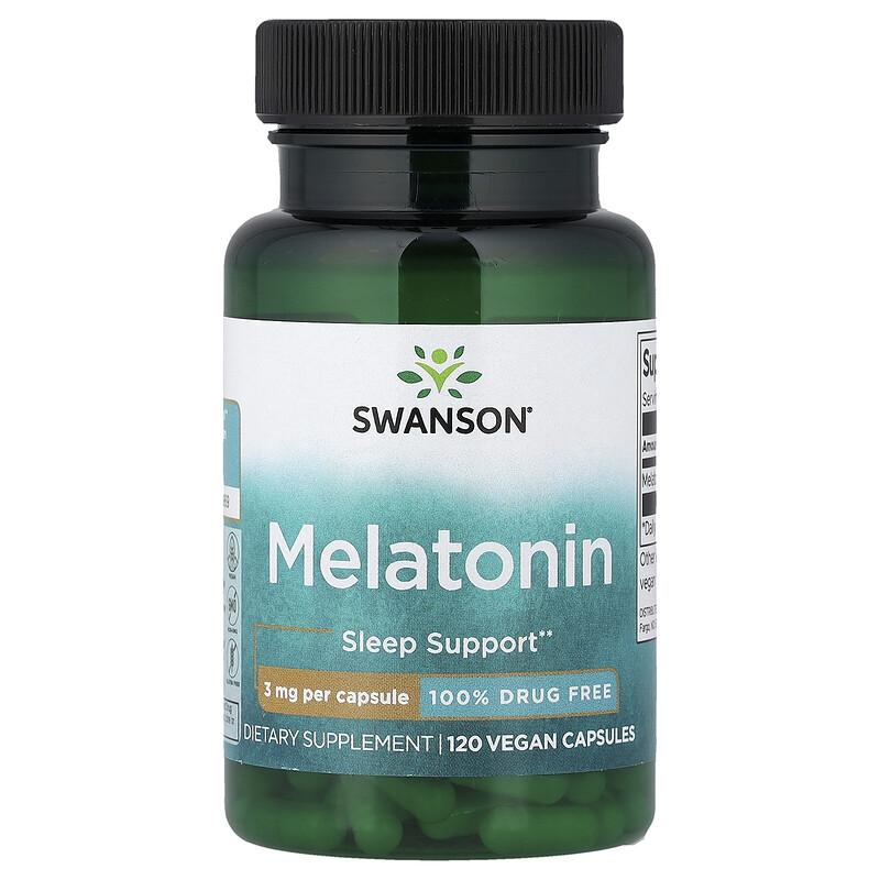 Melatonin, 3 mg, 120 Vegan Capsules