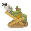 Strand Lounge Stuhl Nebel Figurine Harz Liegen Cartoon Frosch Statue Skulptur Home Office Desktop Indoor Outdoor Garten Dekoration Ornament