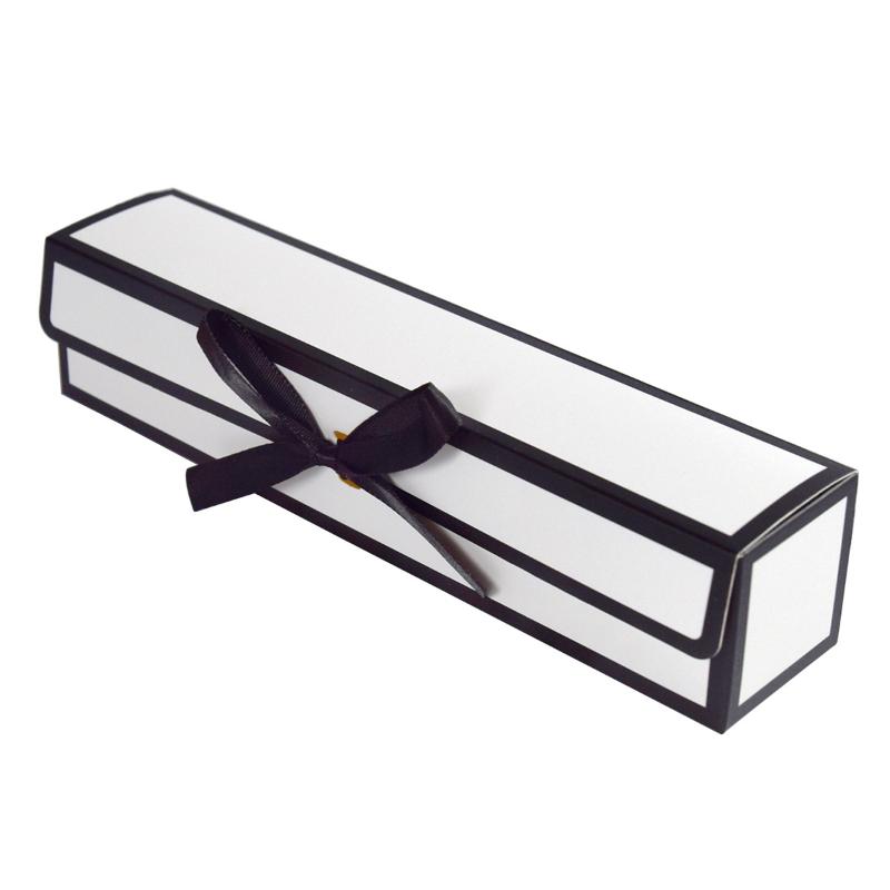 10Pcs Valentine'S Day Simple Long Butterfly Knot Chocolate Candy Paper Box Korean Style Single Grid Wedding Favor Box
