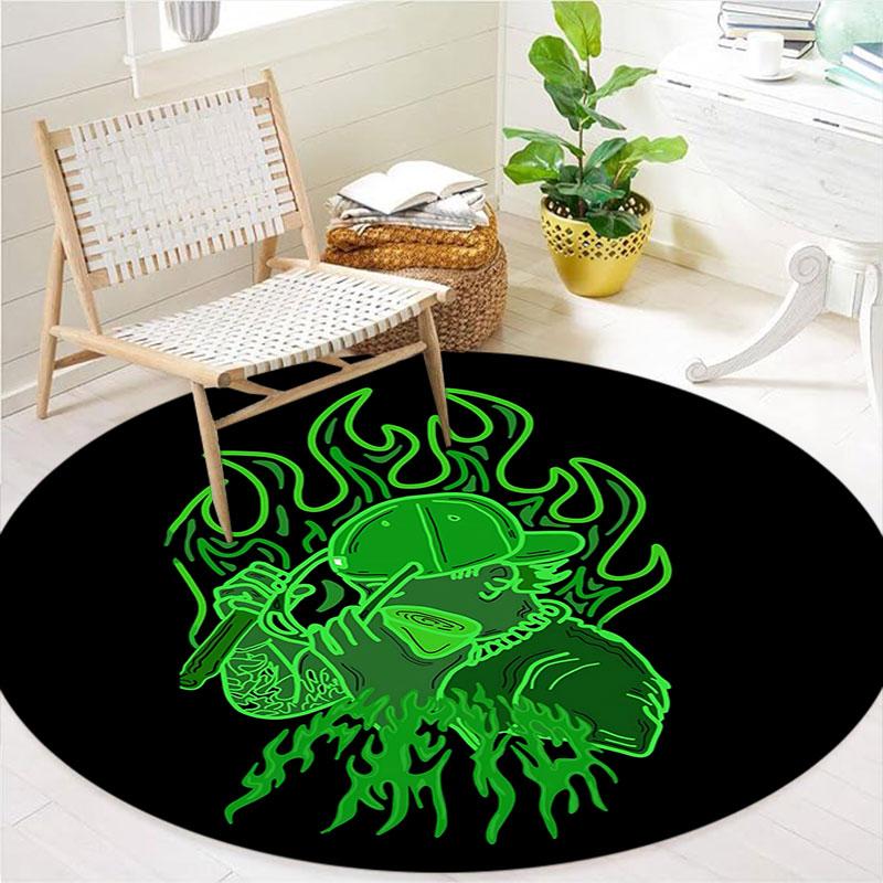 feid Round Area Rug,Carpet Rug for Living Room Bedroom Sofa Playroom Decor,Non-slip Floor Mat