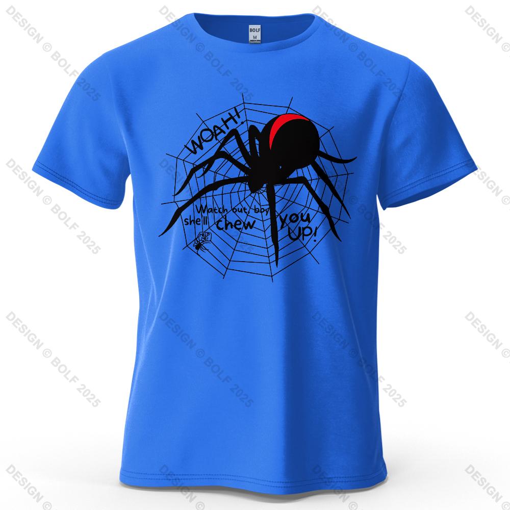 Redback Spider Cool Printed Men's T-Shirt 100% Cotton Oversized Mysterious Insect Graphic Tees for Women Tops Tees Streetwear