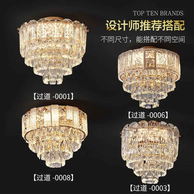 Nordic Luxury Small Crystal Chandelier Ceiling Home Decoration Hallway Aisle Balcony Ceiling Lamp Lustres