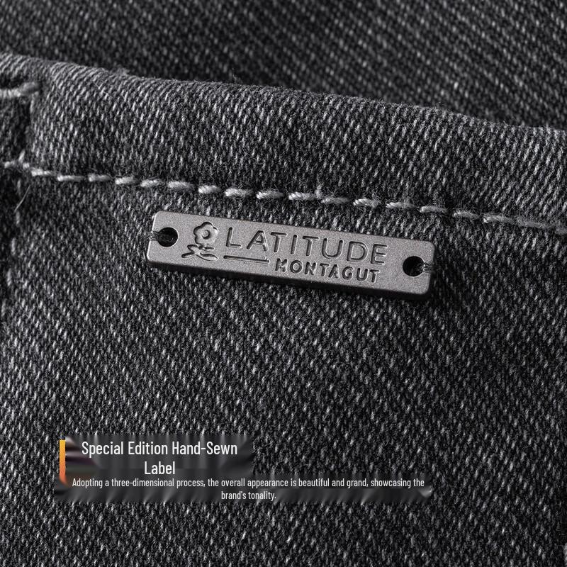 MONTAGUT Men's Fleece-Lined Straight-Fit Jeans