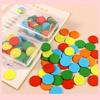 50Pcs Round Plastic Math Counters Colored Counting Chip Kids Early Math Learning Toy Kindergarten Preschool Math Learning