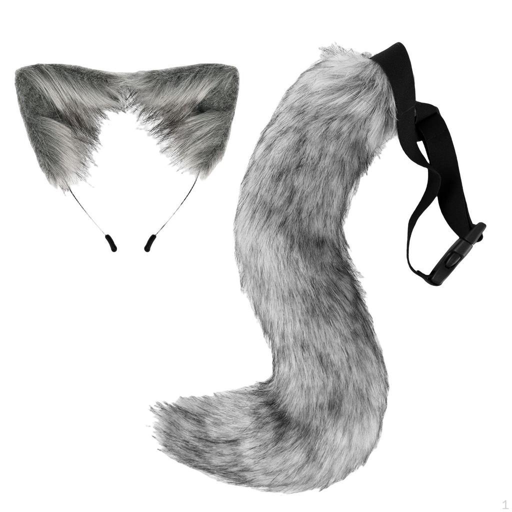 Ears Hair Hoop Costume , Accessories, Kids Adult Decoration Long Tail for Party Stage Shows