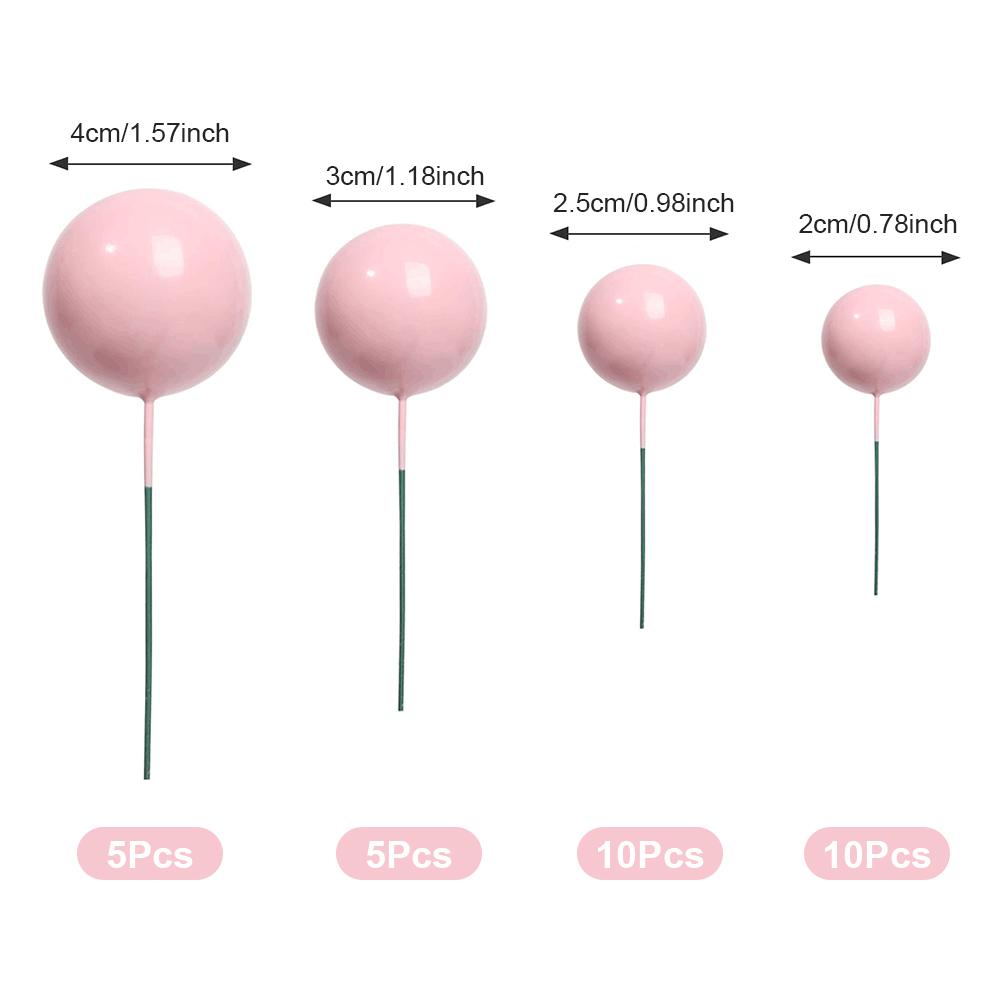 30 Stück Kugeln Kuchenaufsätze Macaron-Farbe Mini-Ballon DIY Cupcake-Einstecker Topper für Geburtstag Hochzeitstag Babyparty Dekoration