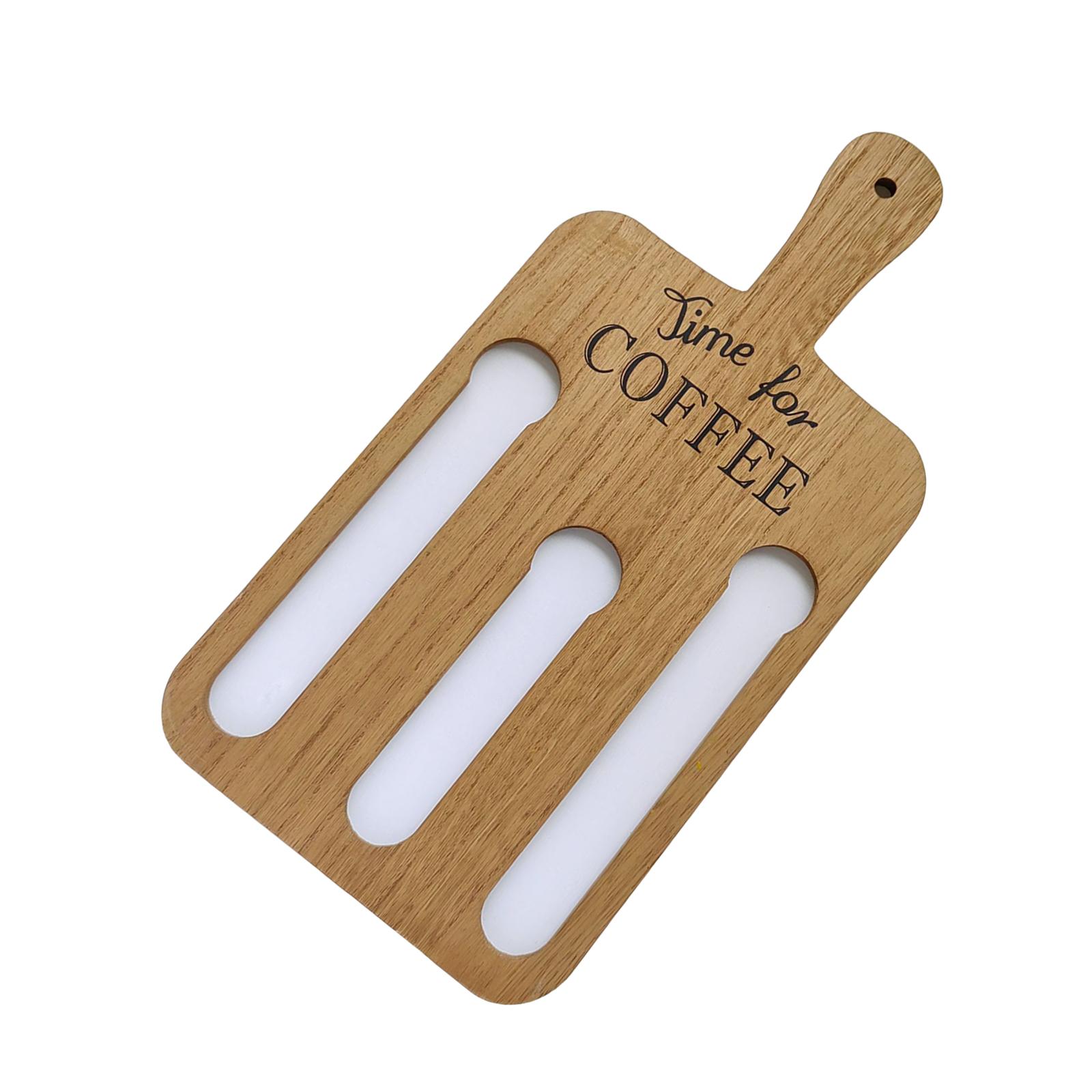 

Деревянный настенный держатель для кофейных капсул с ручкой, прямоугольный органайзер для хранения эспрессо, подставка для кухни или стены офиса разноцветный