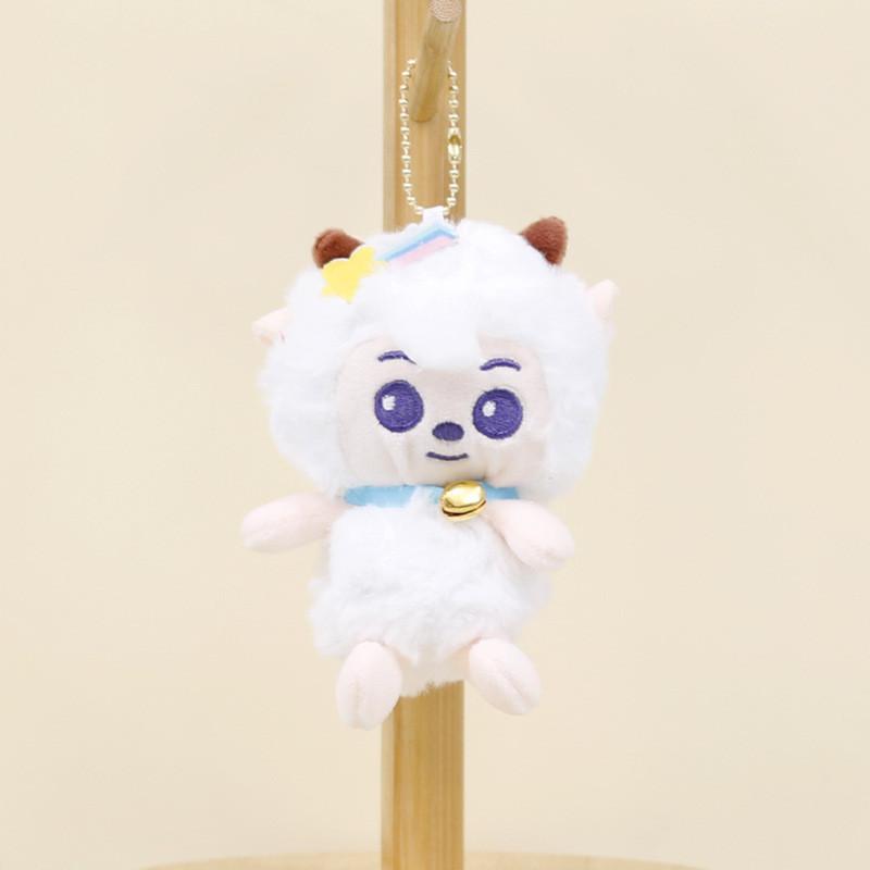Adorable Plush Sheep Keychain Cute Cartoon Lamb Doll For Girls' Bags And Keys