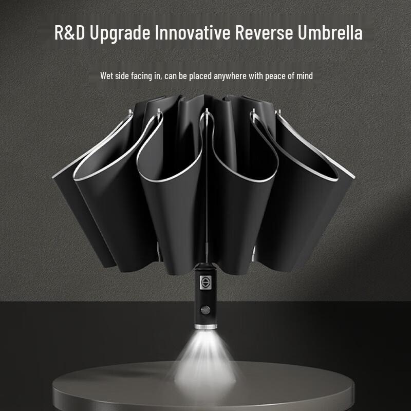 ZUODU Automatic Reverse LED Umbrella
