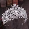 Baroque Large Crown with Rhinestones, Tiara, Bridal Jewelry