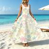 Women's Sleeveless Long Maxi Dress Lightweight Flowy Floral Dress,Versatile Daily Wear,Ideal for Beach Vacation,Summer Casual Dating