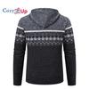 Cozy Up Strickjacke für Herren, Herbst und Winter, dicker, schöner, warmer Pullover mit Kapuze aus Samt