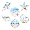 Marine Wall Decoration Wooden Board Hanging Coastal Conch Shell Unique Mediterranean