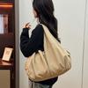 Casual Large Capacity Tote Bag Double Zipper Design Versatile Commuting Handbag  Travel
