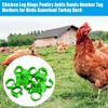 1Pack/100Pcs Inner Diameter 2.5cm Poultry Clip-type Foot Ring NO.001-100 Chicken Duck Goose Pigeon Label Buckle Poultry Supplies