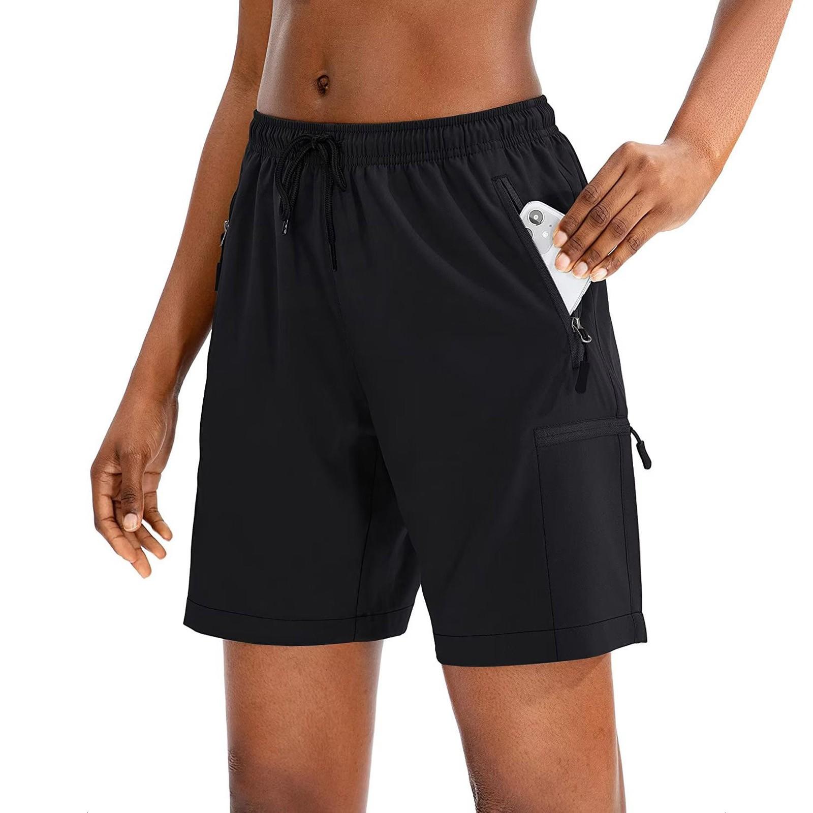 

Женские шорты-карго для походов, быстросохнущие легкие спортивные шорты для женщин XL чёрный