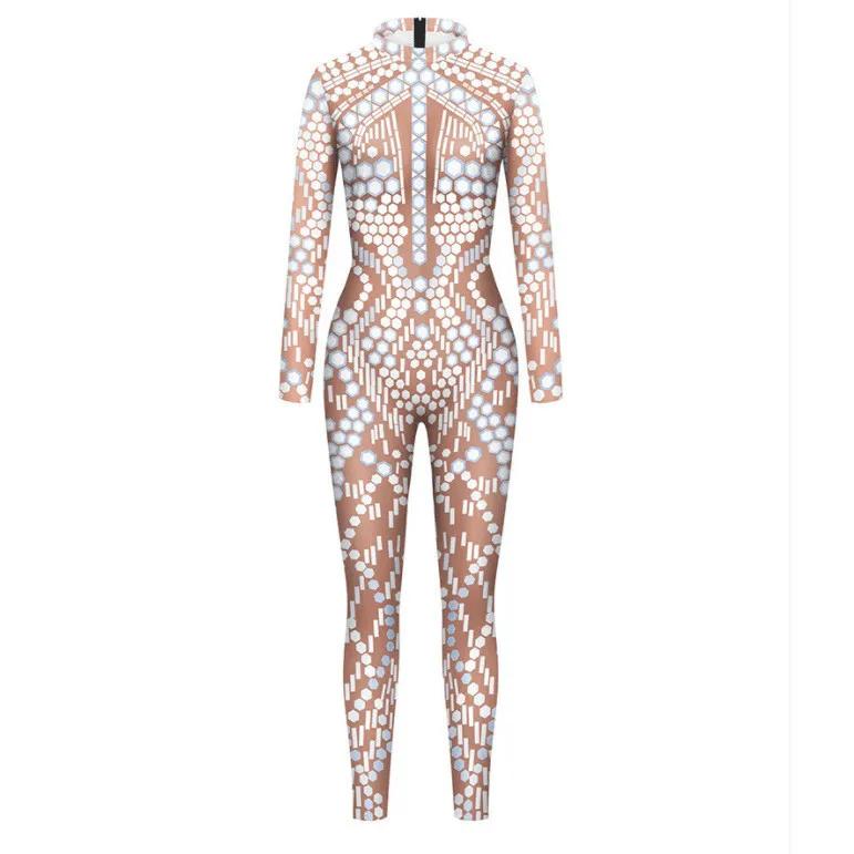 Costume de Scenă cu Imprimare Digitală 3D Adulți Evenimente de Halloween Petrecere Tematică Carnaval Costum Cosplay Joc de Rol Salopetă