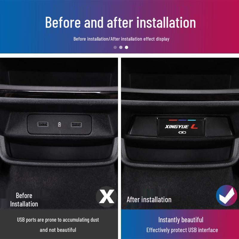 Waterproof Dustproof Sticker for Xingyue L Rear Seat USB Charging Port