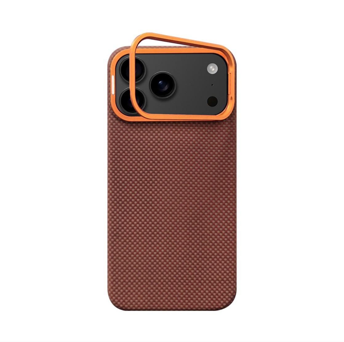 Aramid Fiber Phone Case for iPhone 17 Pro Max with Built-in Lens Holder Stand,Ultra Slim Protective Cover For iphone 17 pro Case Carbon Fiber&iPhone17 Pro Max