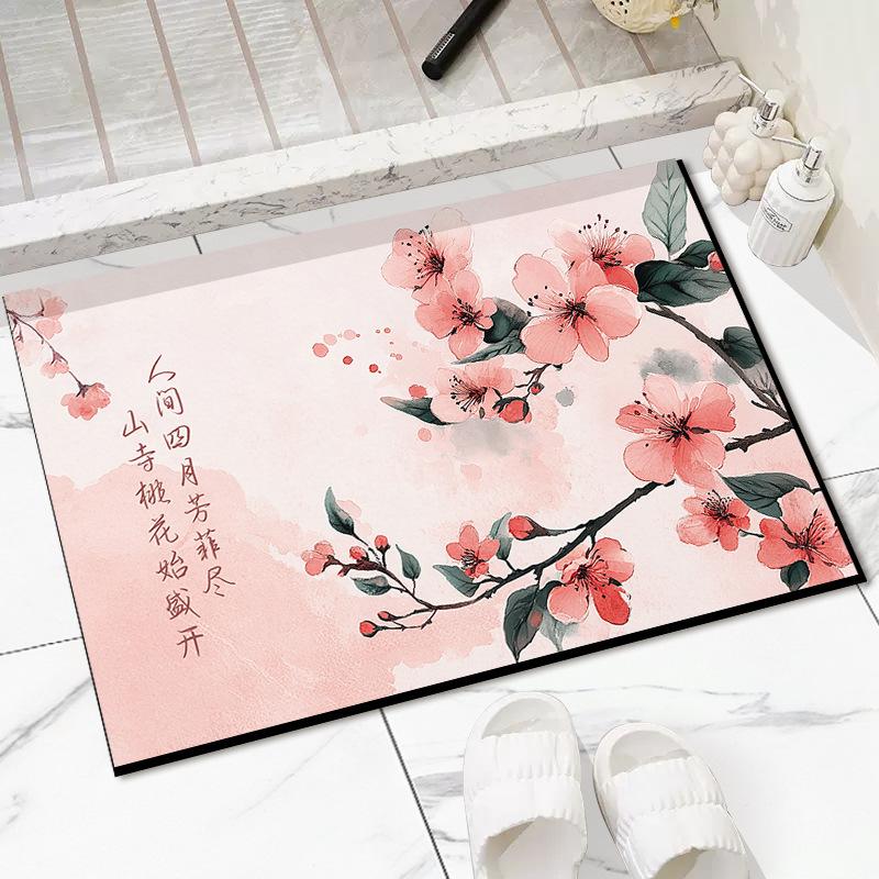 New Chinese Style Floor Mat Entry Door Mat Chinese Style Household Foot Mat Entry Door Non-slip Wear-resistant Entrance Mat Entry Carpet