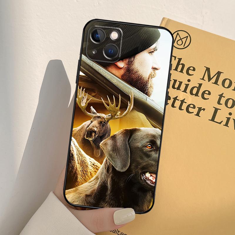 Hunting Animal and Fishing Man Phone Case For iPhone 17 16 14 13 12 11 15 Pro Max Mini XR 16e 15 16 Plus 17 Air Full Cover