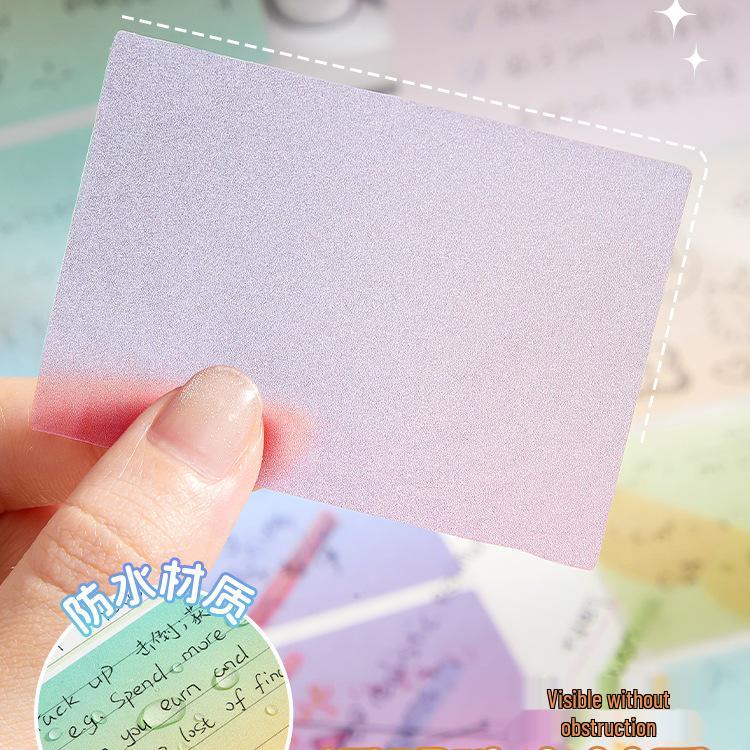 Pearlescent Transparent Tearable Sticky Notes for Students