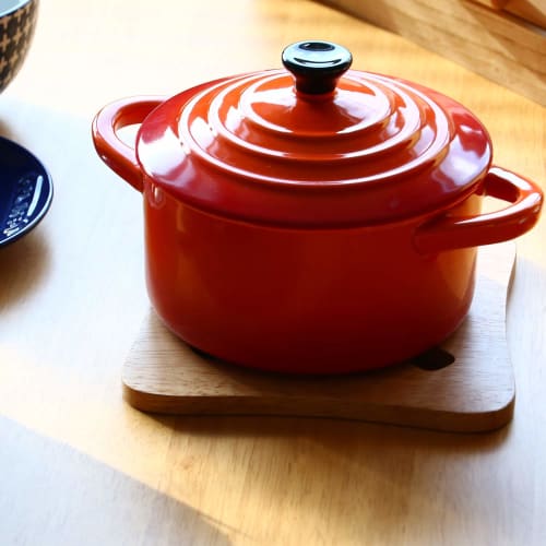 Fujiboeki Bonheur Trivet, Natural Square, 17cm X 17cm X 1cm, Made of Natural Wood, 22645