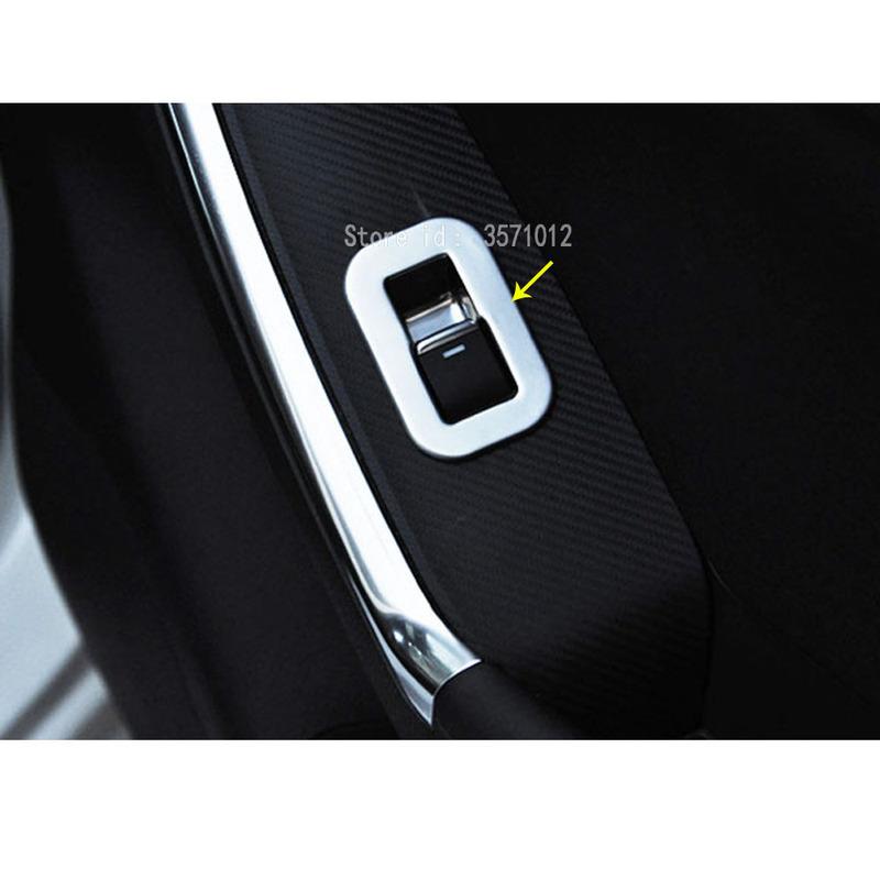 For Mazda CX-5 CX5 2012 2013 2014 2015 2016 Car Abs Door Window Glass Panel Armrest Lift Switch Button Trim Frame Molding 4PCs
