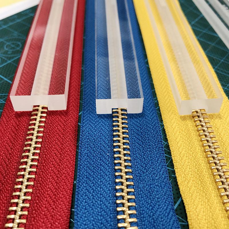 1Pcs Acrylic Template Sewing Accessories for Leather 3# Zipper Glue Leak Proof Acrylic Ruler