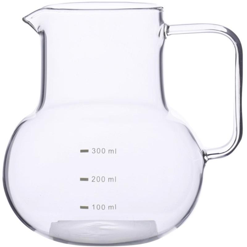 300ml Heat Resistant Hand-brewed Fresh Ground Coffee Pot Clear Glass Kettle Sharing Pot Brewed Coffee Maker Coffee Barista Tools