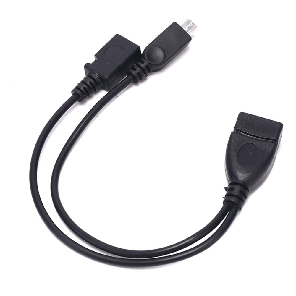 2 In 1 Micro Usb Otg Data  Cable Host  Splitter Can Be Externally Powered For Mobile Phone Tablet Compatible For Android Windows