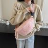 Winter Fleece Sherpa Shoulder Crossbody Bags Autumn Mini Belt Chest Bag Women Trendy Waist Pouch Small Side Bag Bum Fanny Pack