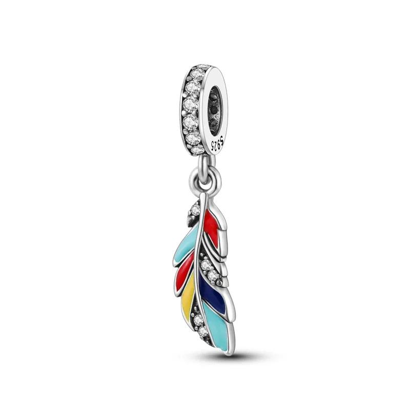 Metal Colorful Masquerade Series Sexy Mask Feather Dress Charms Beads Fit Original Bracelets Marking Make Your Own Accessory Elegant Fashion Beautiful