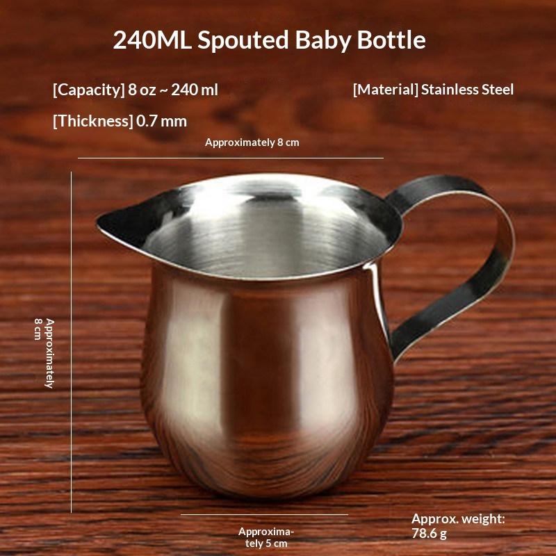 Stainless Steel Coffee Milk Frothing Pitcher Pointed Spout Latte Art Jug For Espresso Coffee Making Home Barista Use