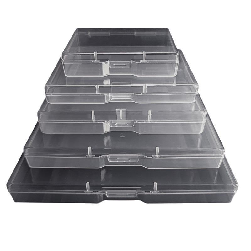 Διαφανή Πλαστικά Ορθογώνια Κουτιά Αποθήκευσης PP για Κάρτες Ταυτότητας και Ανταλλακτικά με Αναδιπλούμενα Χαρτιά Ρυζιού