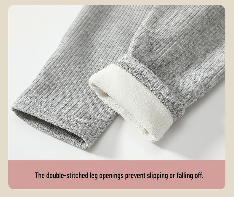 2025 Autumn/Winter Toddler Girls' Fleece-Lined Leggings 0-3 Years