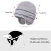Loogdeel Unisex Winter Knitted Cap Windproof Velvet Warm Ear Protection Padded Wool Hat for Outdoor