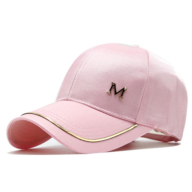 Hat Ladies Casual Versatile M Standard Mercerized Baseball Cap Spring Summer Visor Satin Cap Summer