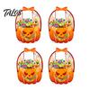 Clear Candy Bags 2/4/6Pcs Gift Bag for Halloween Christmas, Goodie Treat with Handle Handle, Resealable Sealed Pouch Holiday Party Favors Festive