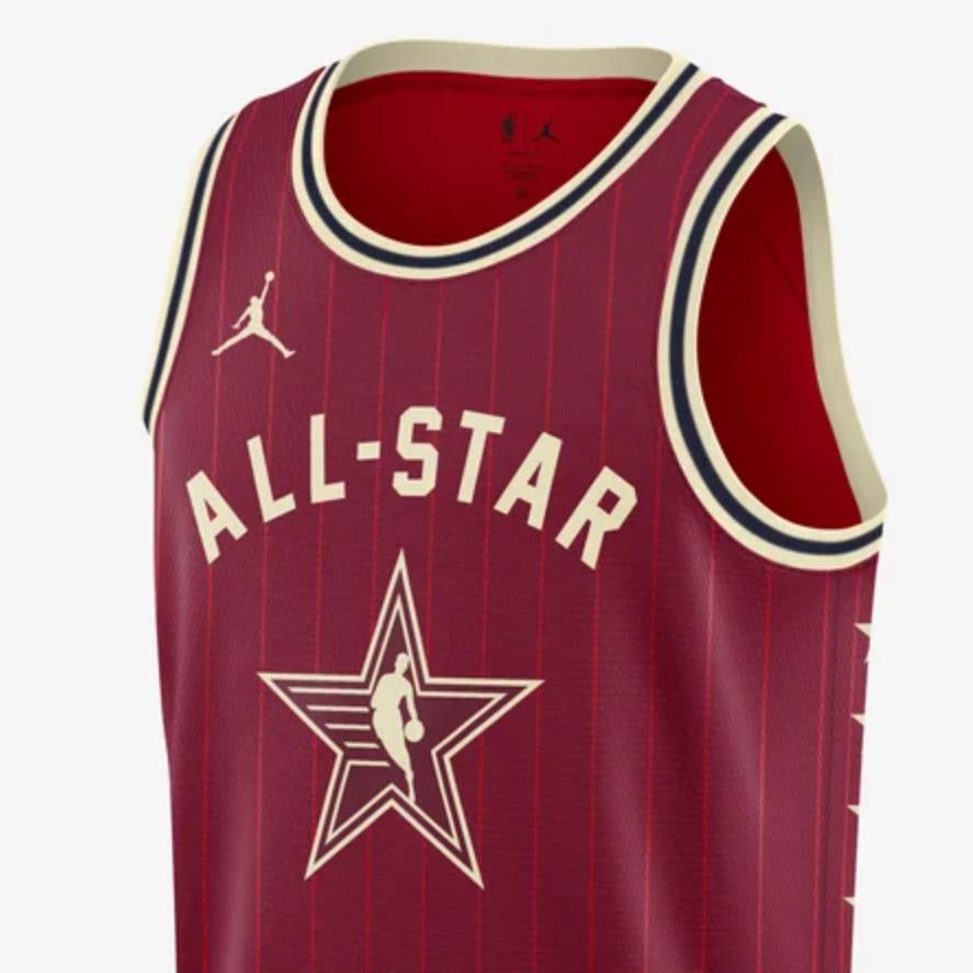 Jordan NBA Dri-Fit Kevin Durant All Star Jersey Red Men Streetwear FQ7732-602