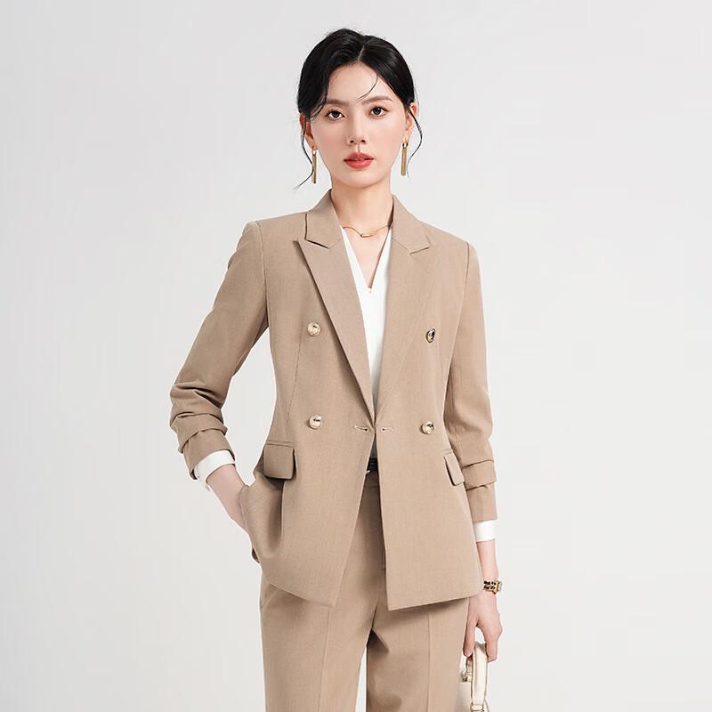 Teluoman Women's Professional Blazer & Pant Suit Set