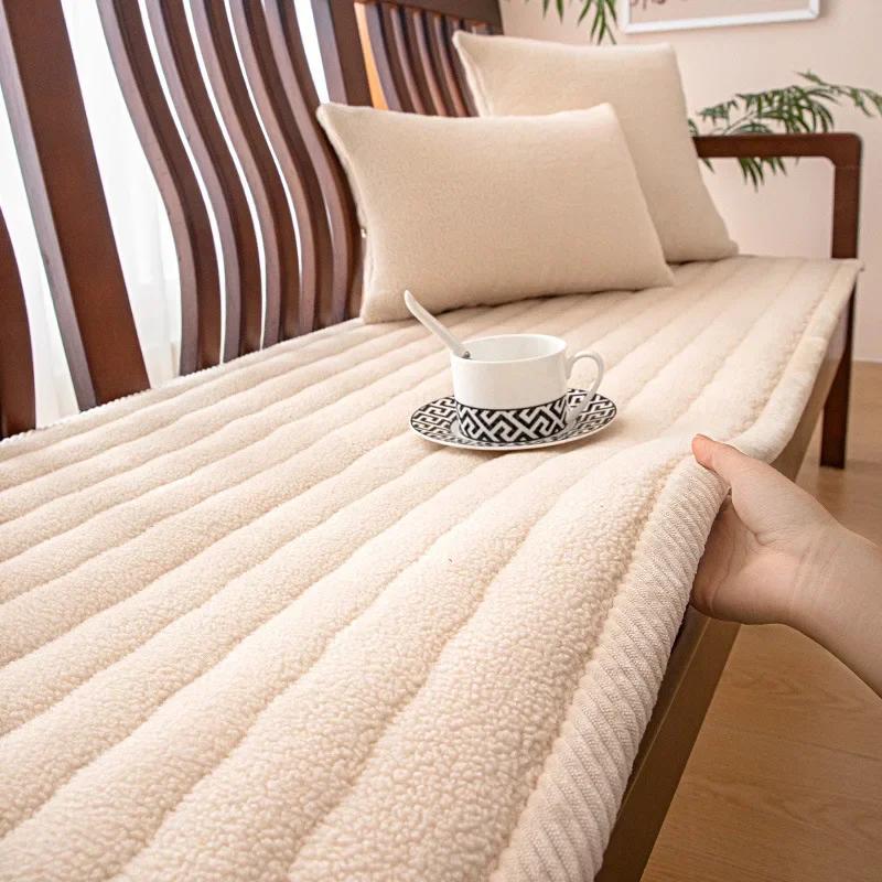 Thicken Cashmere Sofa Cover Non-Slip Dog Bed Cover Pet Cat Scratchable Blanket Washable Cushion Mattress Protector For Supplies