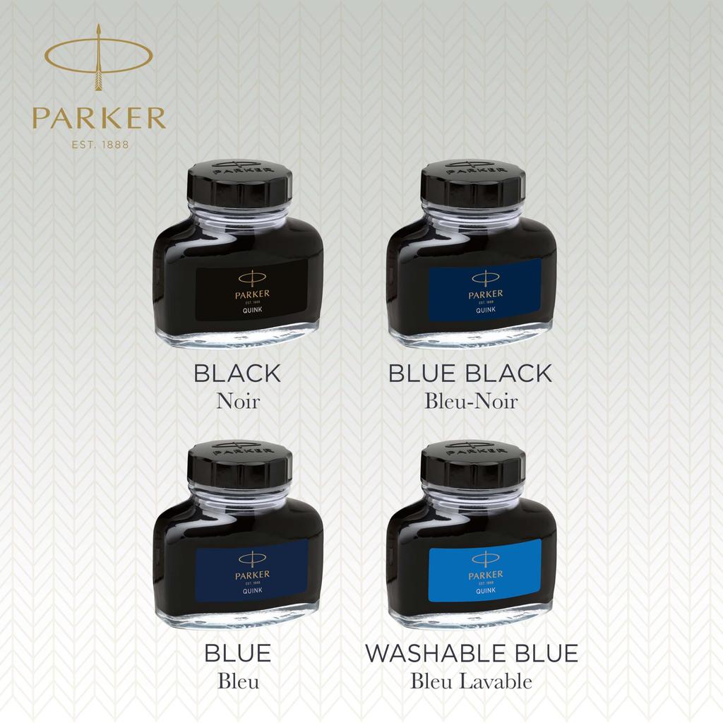 PARKER Quink Tinte in Flasche 1950378 57ml Blau-Schwarz (Offizieller Import)