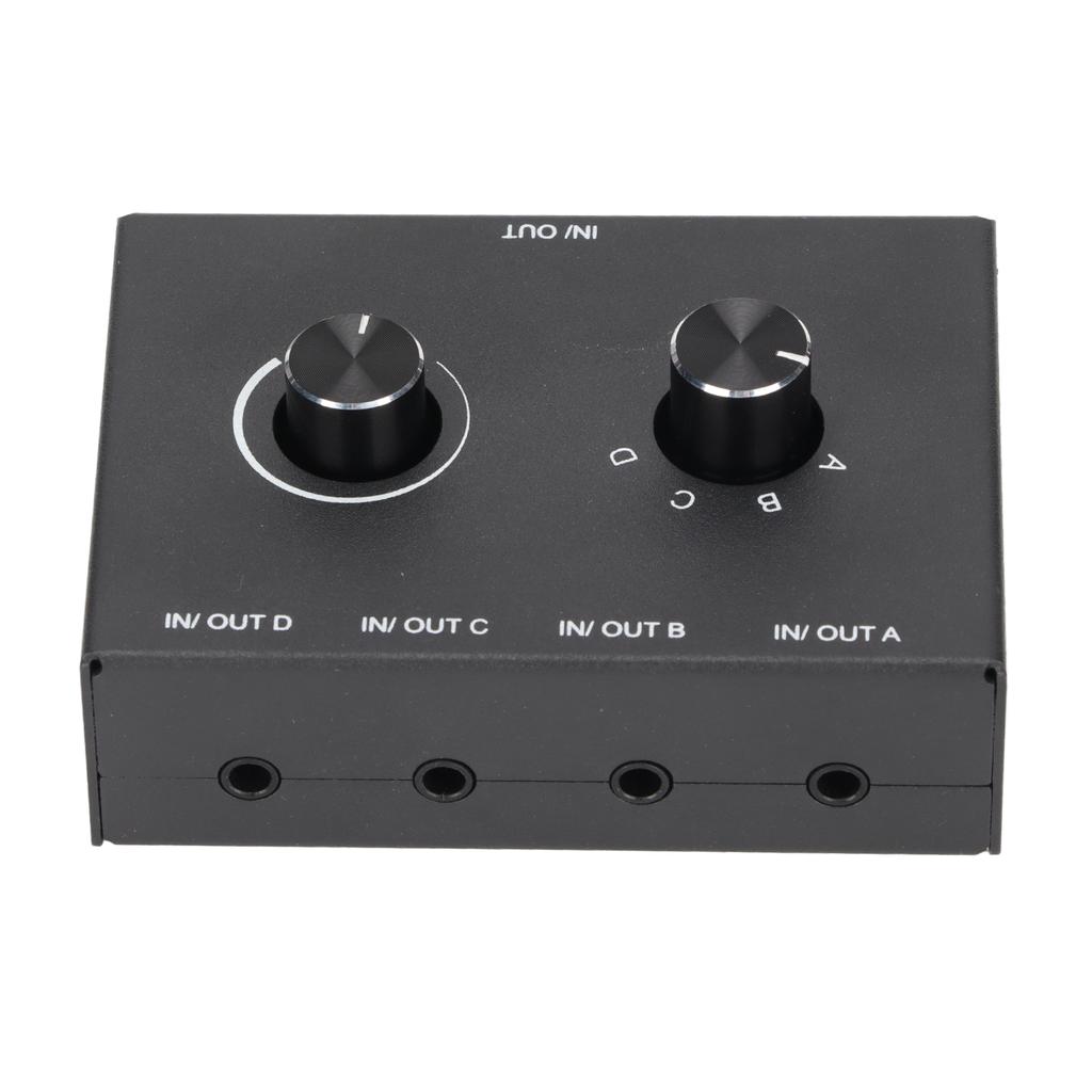 4 Ports 3.5mm Stereo Passive Switcher 1 In 4 Out 4 In 1 Out Converter for MP3 Headphones