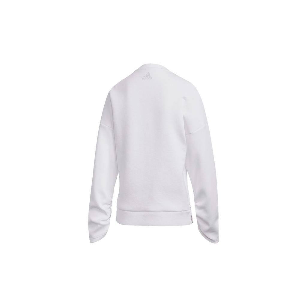 adidas Crew Neck Embroidered Sweatshirt Women Tops White FR5980
